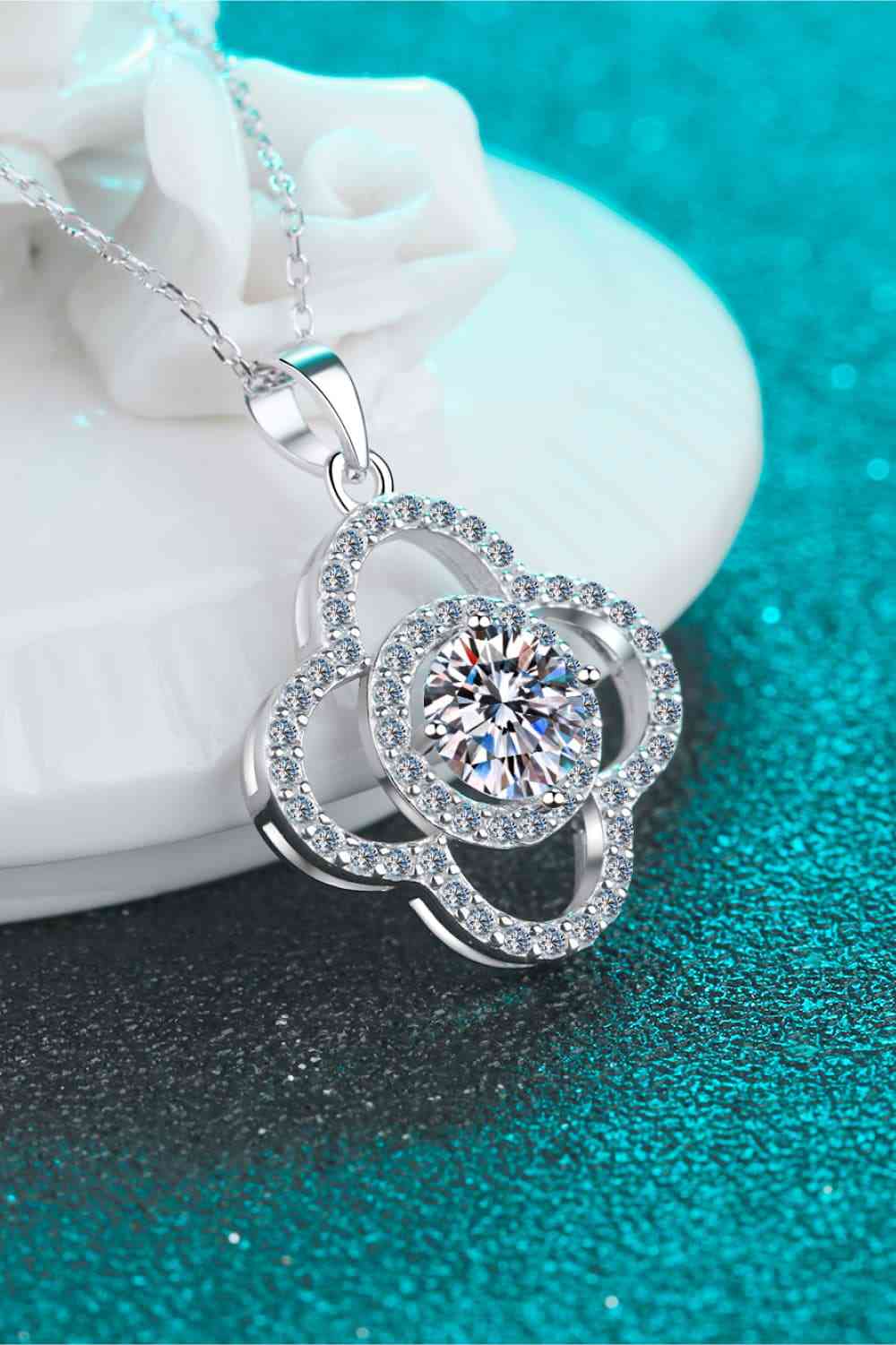 1 Carat Moissanite 925 Sterling Silver Necklace - Silver / One Size - All Products - Necklaces - 2 - 2024