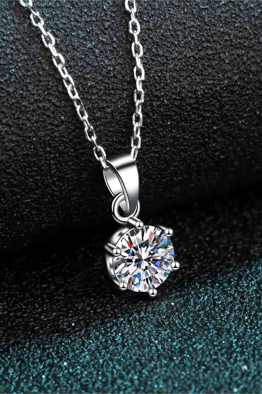 1 Carat Moissanite 925 Sterling Silver Necklace - Silver / One Size - All Products - Necklaces - 2 - 2024