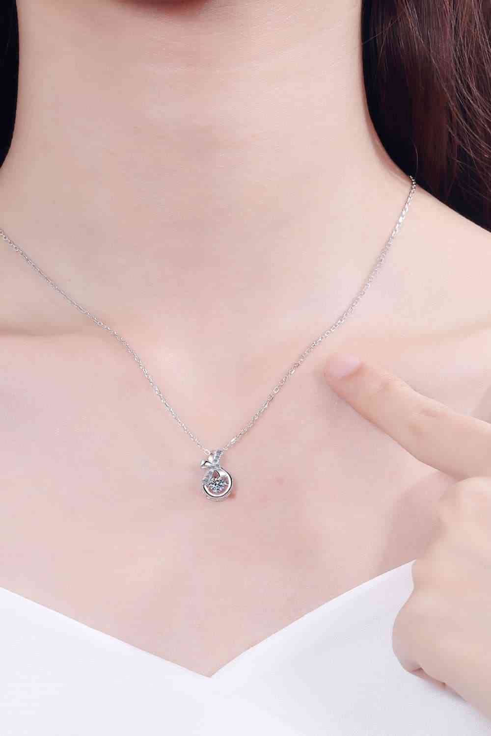 1 Carat Moissanite 925 Sterling Silver Necklace - Silver / One Size - All Products - Necklaces - 5 - 2024