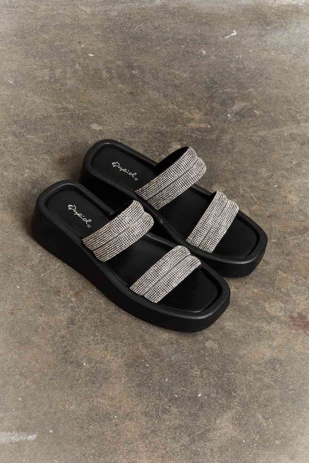 Bright Mind Platform Wedge Rhinestone Sandal - All Products - Shoes - 5 - 2024