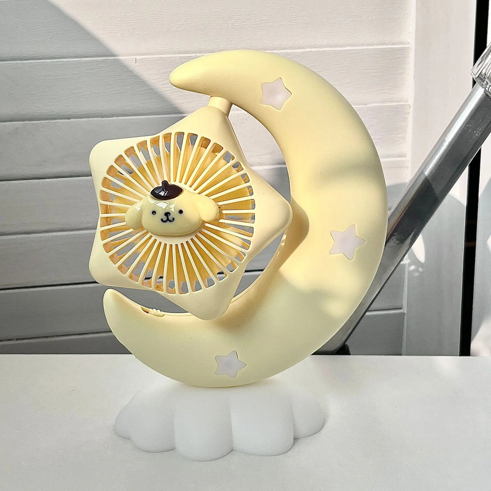 Cinnamoroll & My Melody USB Rechargeable Fan - Yellow / 12.5x6.8x17.8cm - All Products - Fans - 8 - 2024