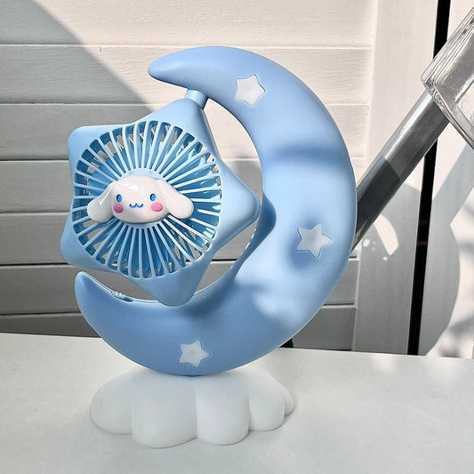 Cinnamoroll & My Melody USB Rechargeable Fan - Blue / 12.5x6.8x17.8cm - All Products - Fans - 1 - 2024