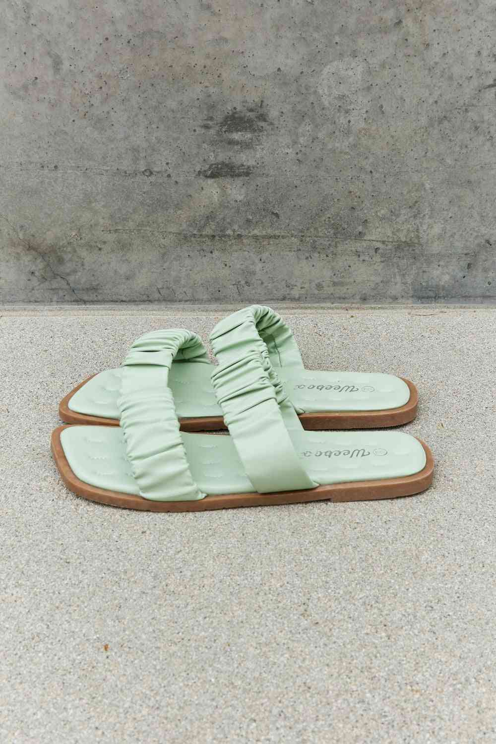 Double Strap Scrunch Sandal in Gum Leaf - All Products - Shoes - 3 - 2024