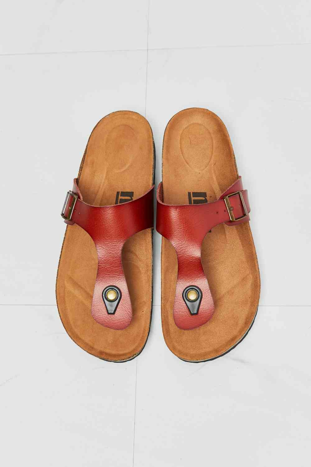 Drift Away T-Strap Flip-Flop in Red - All Products - Shoes - 5 - 2024