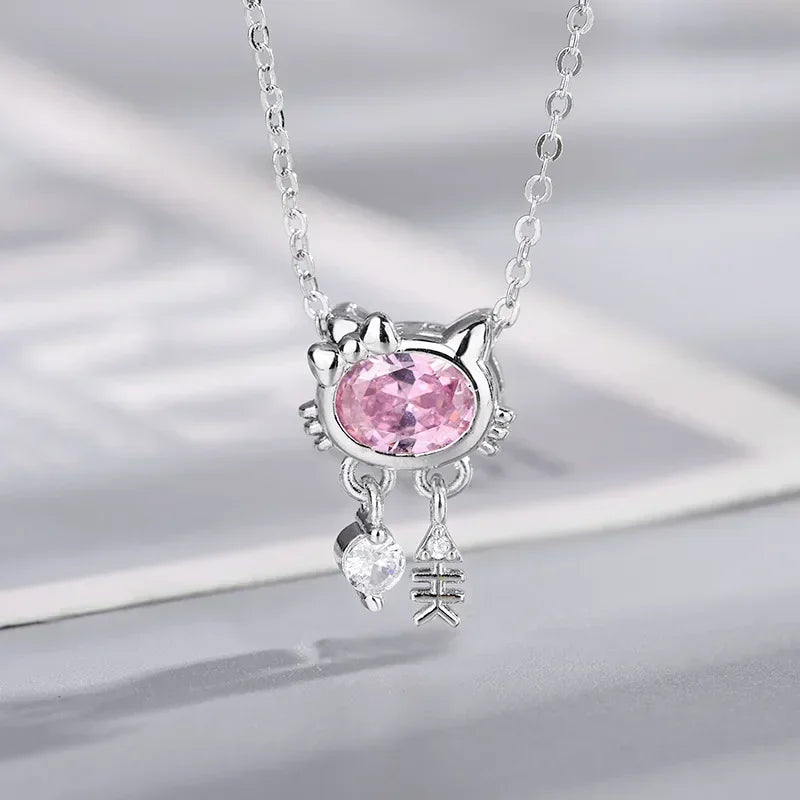 Elegant Hello Kitty Crystal Pendants - 37 Options - necklace 1 - All Products - Charms & Pendants - 8 - 2024