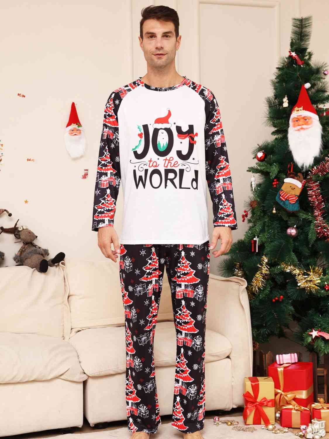 Full Size JOY TO THE WORLD Graphic Two-Piece Set - Multicolor / S - All Products - Outfit Sets - 1 - 2024