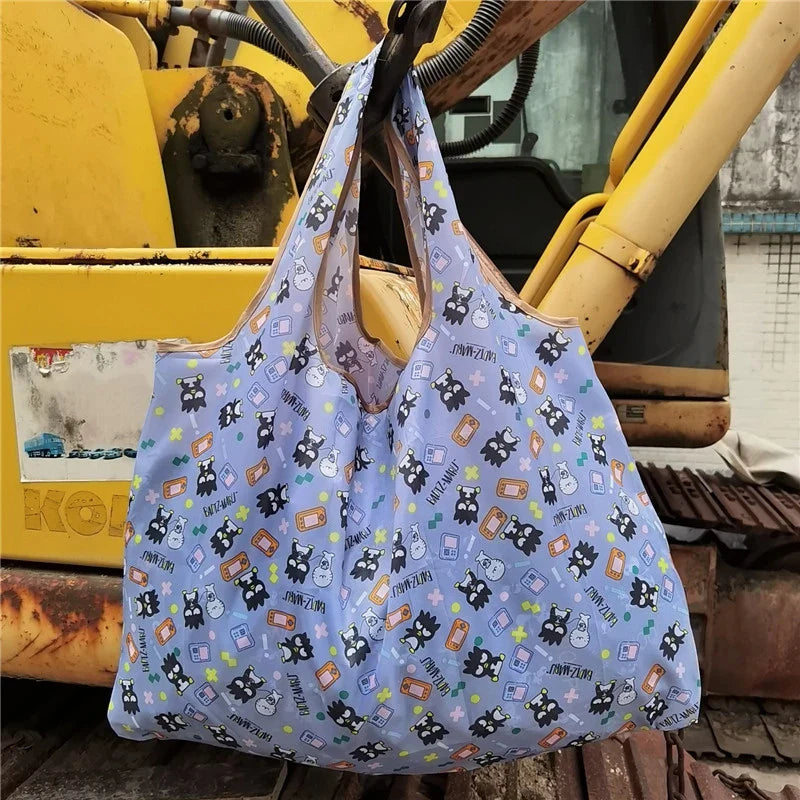 Hello Kitty Portable Foldable Tote Bag - Waterproof Large Shopping Bag - Reusable & Environmentally Friendly - 03 - All
