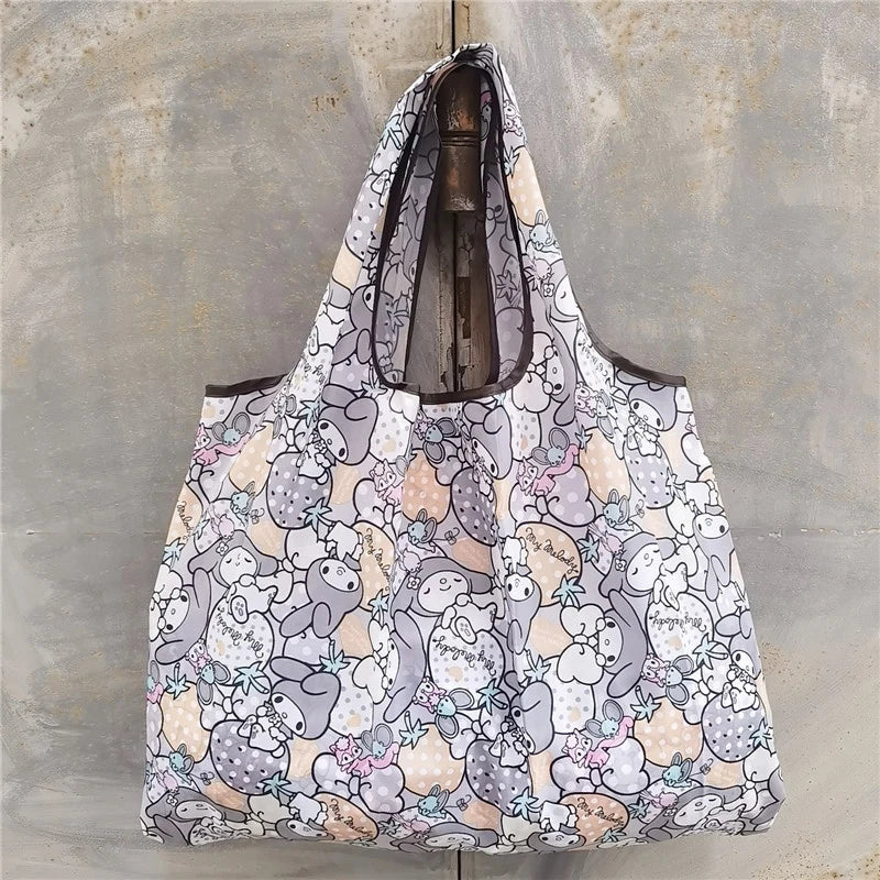 Hello Kitty Portable Foldable Tote Bag - Waterproof Large Shopping Bag - Reusable & Environmentally Friendly - 14 - All