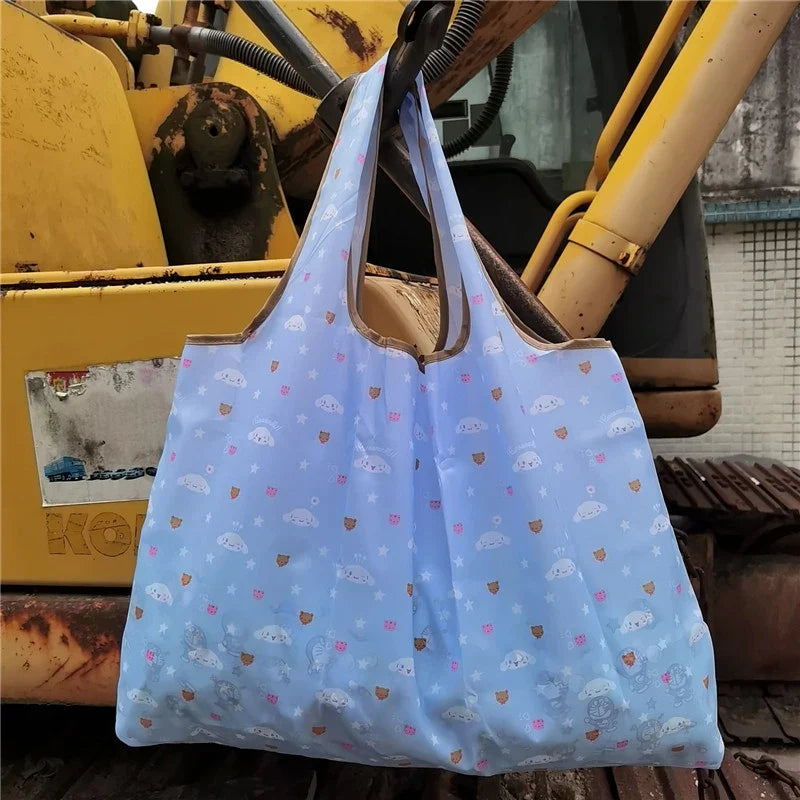 Hello Kitty Portable Foldable Tote Bag - Waterproof Large Shopping Bag - Reusable & Environmentally Friendly - 04 - All
