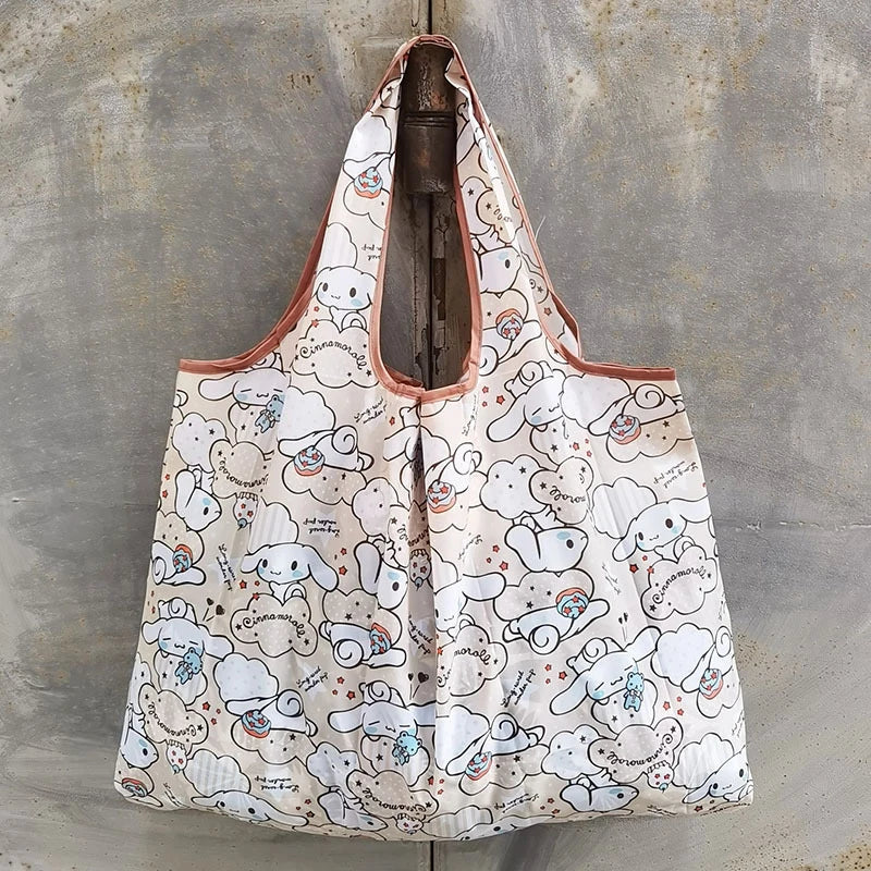 Hello Kitty Portable Foldable Tote Bag - Waterproof Large Shopping Bag - Reusable & Environmentally Friendly - 16 - All
