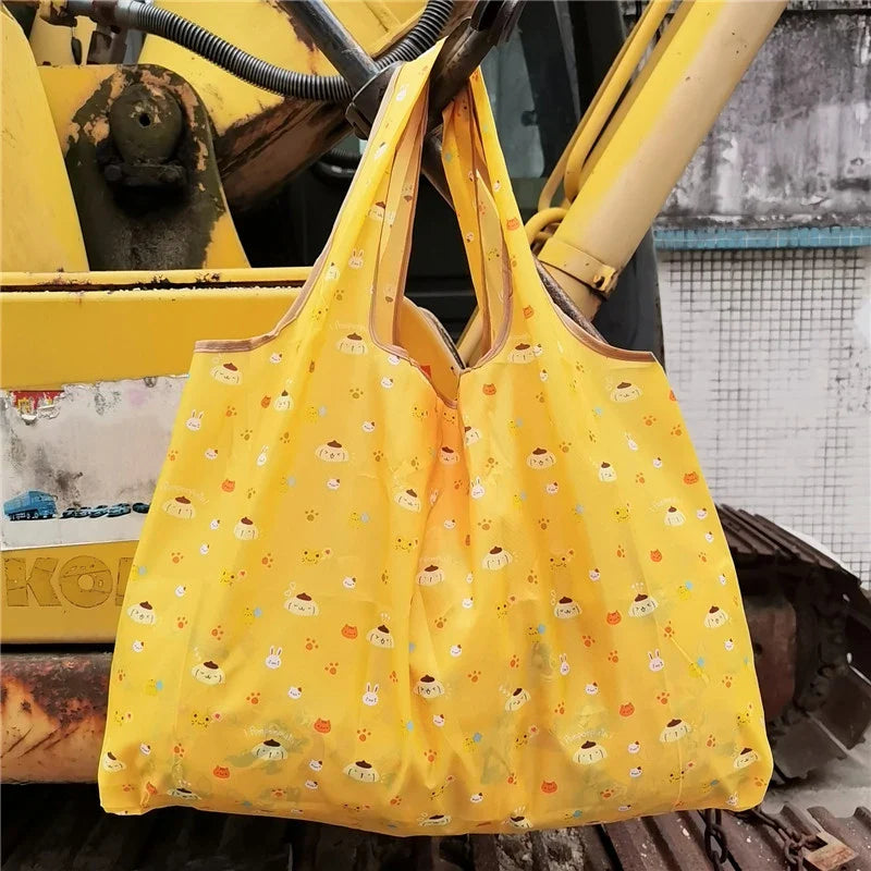 Hello Kitty Portable Foldable Tote Bag - Waterproof Large Shopping Bag - Reusable & Environmentally Friendly - 12 - All