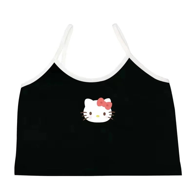 Kawaii Hello Kitty Spaghetti Strap Tanks - Black / S - All Products - Shirts & Tops - 8 - 2024