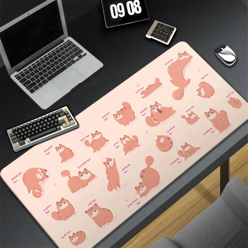 Kawaii Office Desk Mat - Adorned with Cute Cat Designs - All Products - Mouse Pads - 11 - 2024