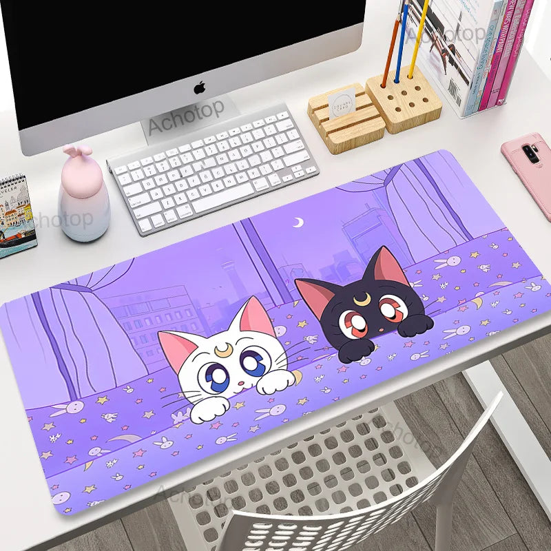 Kawaii Office Desk Mat - Adorned with Cute Cat Designs - All Products - Mouse Pads - 13 - 2024