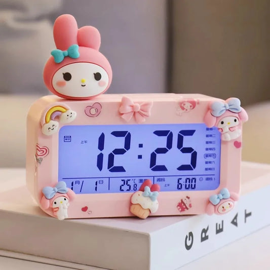 Kawaii Sanrio Alarm Clock - Kuromi Cinnamoroll & My Melody - All Products - Alarm Clocks - 1 - 2024