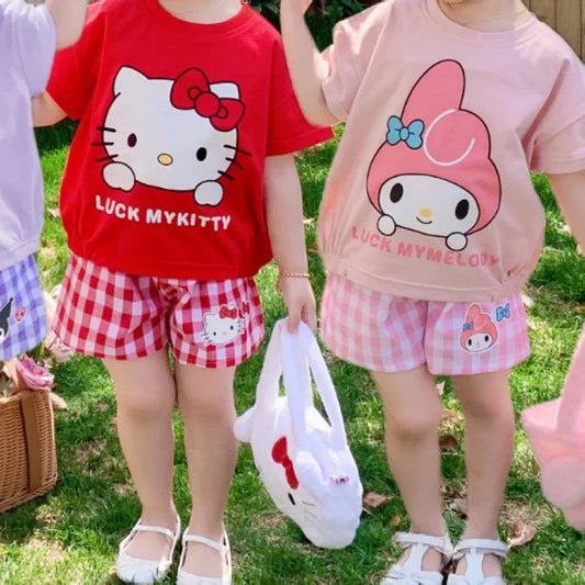 Kawaii Sanrio Children Summer Pajamas Set - All Products - Baby & Toddler Clothing - 1 - 2024
