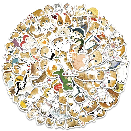 Kawaii Winter Cat Stickers - Aesthetic Kids’ Scrapbook Decor - 64PCS - All Products - Decorative Stickers - 1 - 2024