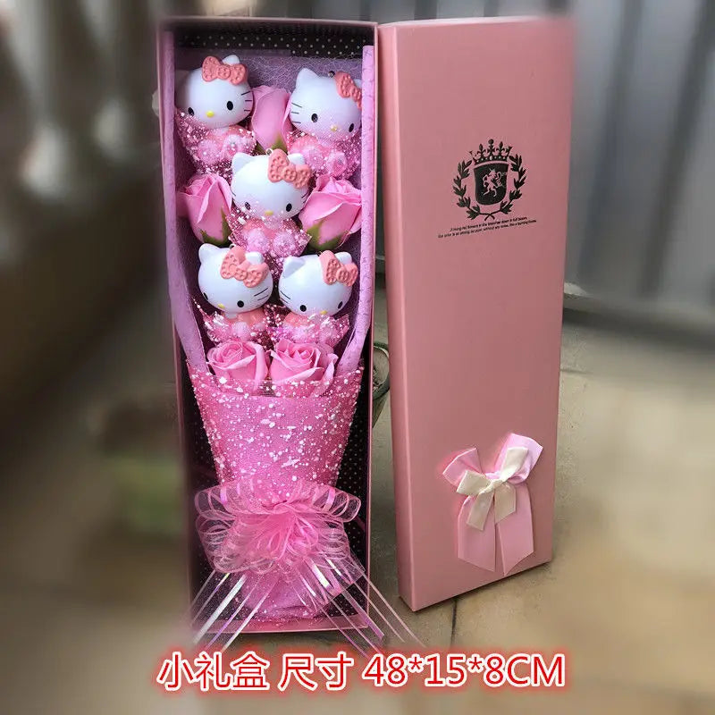LED Light Hello Kitty Bouquet - My Melody Cinnamoroll Kuromi Edition - BB - All Products - Dolls Playsets & Toy Figures