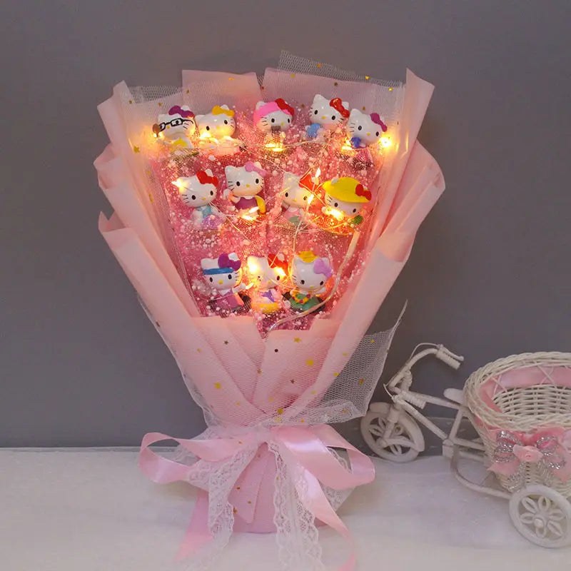 LED Light Hello Kitty Bouquet - My Melody Cinnamoroll Kuromi Edition - H - All Products - Dolls Playsets & Toy Figures