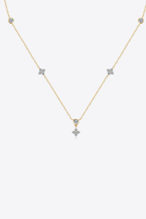 Moissanite 925 Sterling Silver Necklace - Gold / One Size - All Products - Necklaces - 3 - 2024