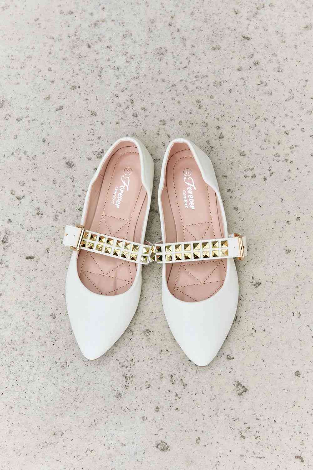 Pointed Toe Studded Ballet Flats - All Products - Shoes - 7 - 2024