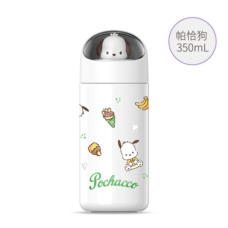 Sanrio 350ml Water Cup - Kawaii Cinnamoroll My Melody Thermos Cups - A1-Pochacco 350ML - All Products - Household