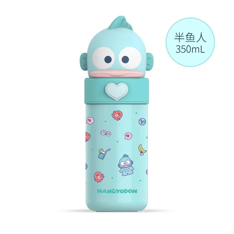 Sanrio 350ml Water Cup - Kawaii Cinnamoroll My Melody Thermos Cups - 1-Hangyodon 350ML - All Products - Household