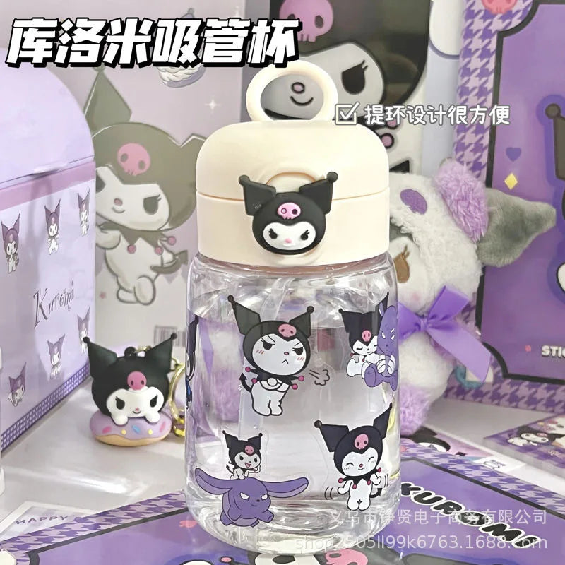 Sanrio 350ml Water Cup - Kawaii Cinnamoroll My Melody Thermos Cups - 1-Kuromi 400ML - All Products - Household