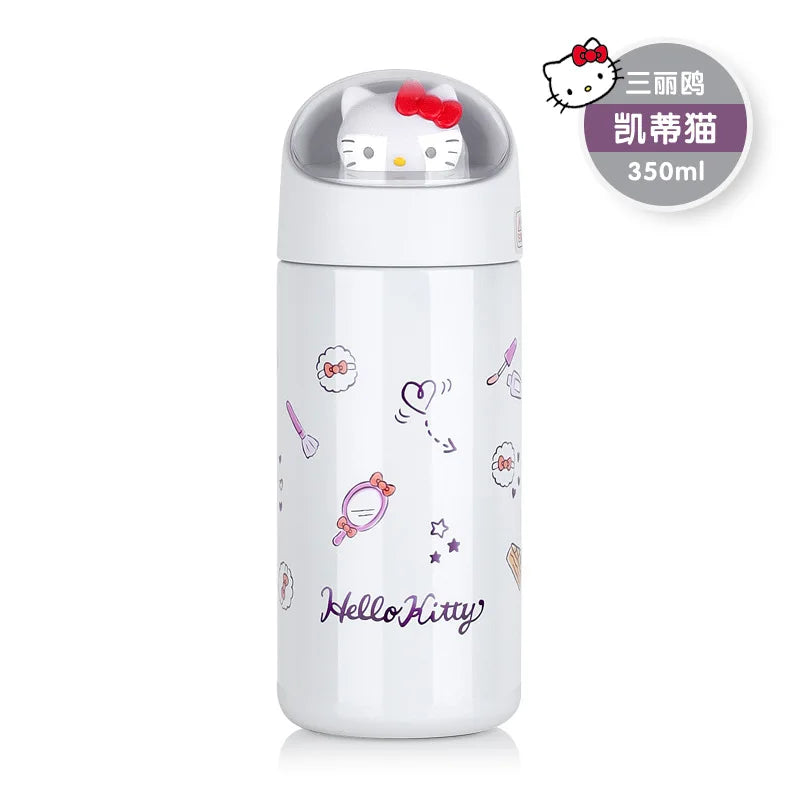 Sanrio 350ml Water Cup - Kawaii Cinnamoroll My Melody Thermos Cups - A1-Hello Kitty 350ML - All Products - Household