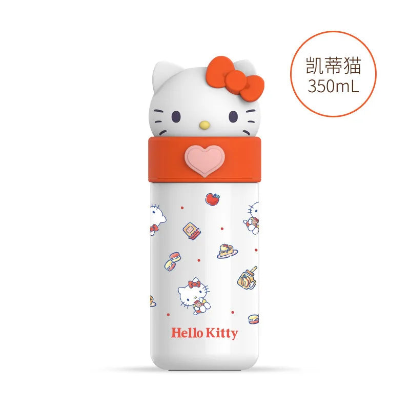 Sanrio 350ml Water Cup - Kawaii Cinnamoroll My Melody Thermos Cups - 1-Hello Kitty 350ML - All Products - Household