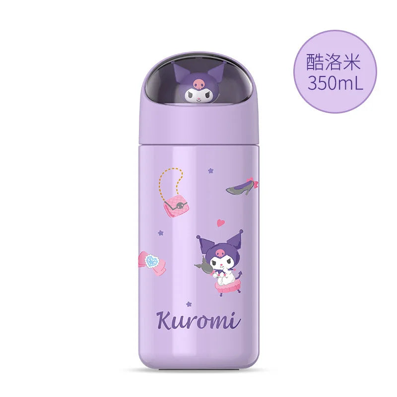 Sanrio 350ml Water Cup - Kawaii Cinnamoroll My Melody Thermos Cups - A1-Kuromi 350ML - All Products - Household