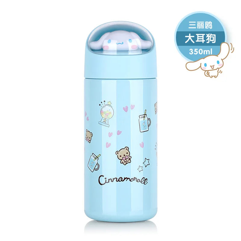 Sanrio 350ml Water Cup - Kawaii Cinnamoroll My Melody Thermos Cups - A1-Cinnamoroll 350ML - All Products - Household
