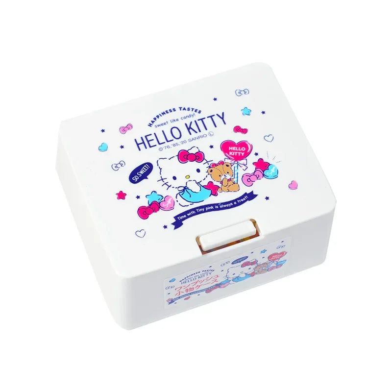 Sanrio Hello Kitty Press Box: Cute Cartoon Cinnamonroll Girl Lipstick and Cosmetics Storage - Hello Kitty - All