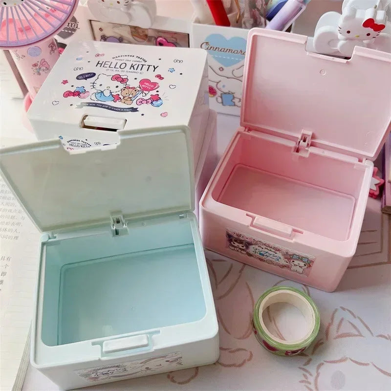 Sanrio Hello Kitty Press Box: Cute Cartoon Cinnamonroll Girl Lipstick and Cosmetics Storage - All Products - Apparel &