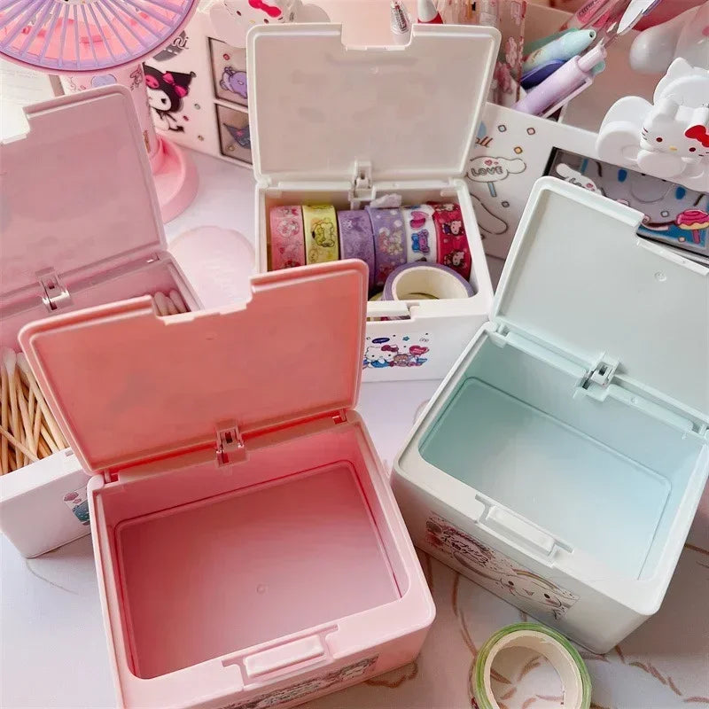 Sanrio Hello Kitty Press Box: Cute Cartoon Cinnamonroll Girl Lipstick and Cosmetics Storage - All Products - Apparel &
