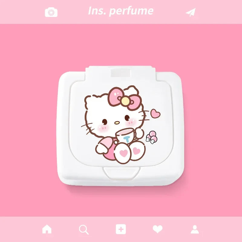 Sanrio Hello Kitty Press Box: Cute Cartoon Cinnamonroll Girl Lipstick and Cosmetics Storage - B 10.5-9.5-5.5CM 1 - All