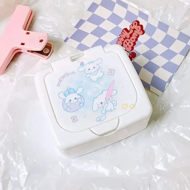 Sanrio Hello Kitty Press Box: Cute Cartoon Cinnamonroll Girl Lipstick and Cosmetics Storage - B 10.5-9.5-5.5CM 4 - All