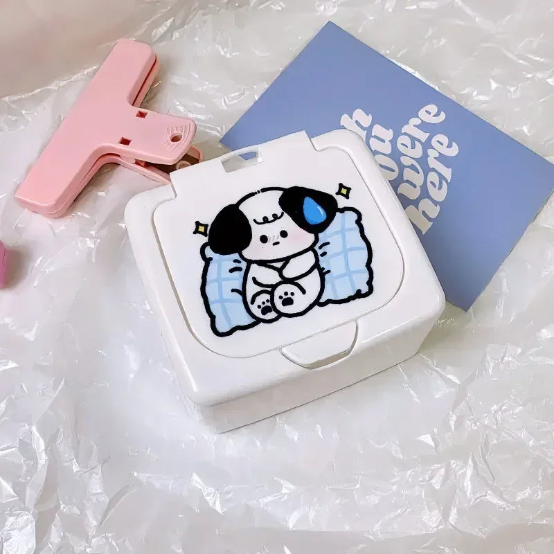 Sanrio Hello Kitty Press Box: Cute Cartoon Cinnamonroll Girl Lipstick and Cosmetics Storage - B 10.5-9.5-5.5CM - All