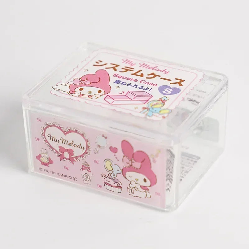Sanrio Hello Kitty Press Box: Cute Cartoon Cinnamonroll Girl Lipstick and Cosmetics Storage - W78-H60-D41.5mm - All