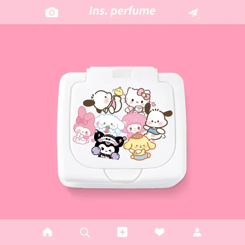 Sanrio Hello Kitty Press Box: Cute Cartoon Cinnamonroll Girl Lipstick and Cosmetics Storage - B 10.5-9.5-5.5CM 7 - All
