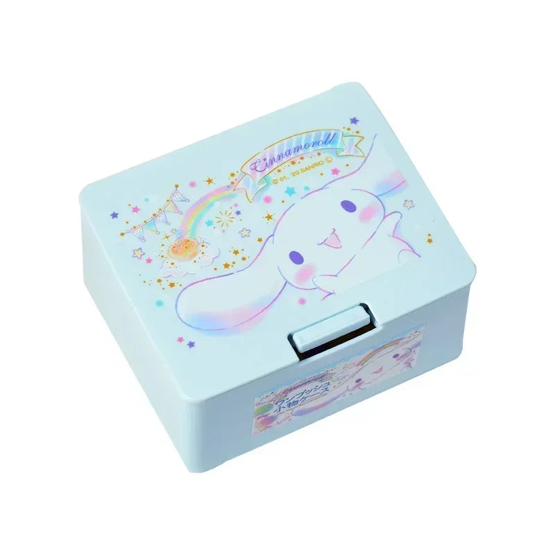 Sanrio Hello Kitty Press Box: Cute Cartoon Cinnamonroll Girl Lipstick and Cosmetics Storage - Cinnamonroll - All