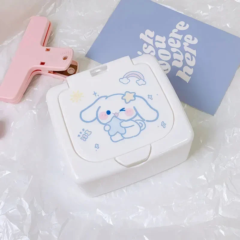 Sanrio Hello Kitty Press Box: Cute Cartoon Cinnamonroll Girl Lipstick and Cosmetics Storage - B 10.5-9.5-5.5CM 14 - All