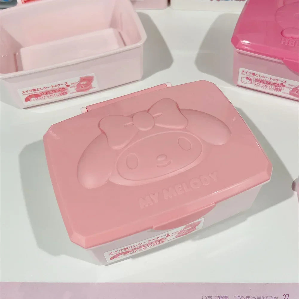 Sanrio Hello Kitty Press Box: Cute Cartoon Cinnamonroll Girl Lipstick and Cosmetics Storage - 5x10x13CM 1 - All