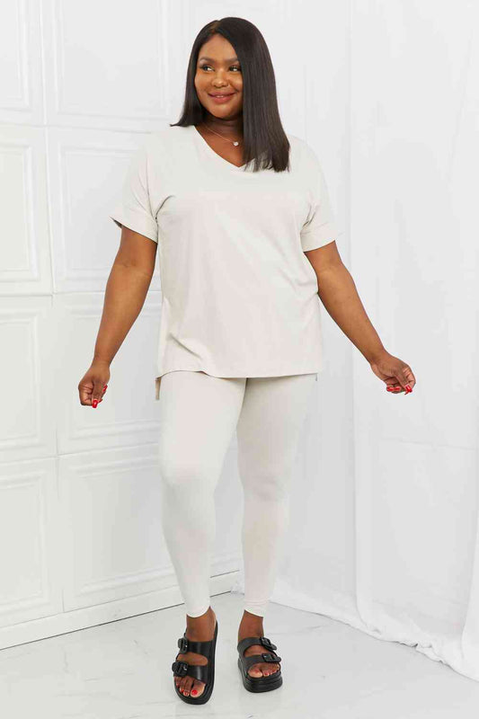 Self Love Full Size Brushed DTY Microfiber Lounge Set in Bone - Cream / S - All Products - Outfit Sets - 1 - 2024