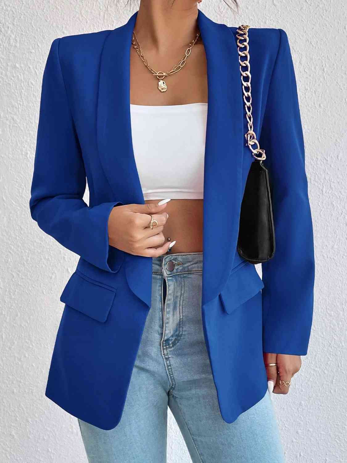 Shawl Collar Long Sleeve Blazer - All Products - Coats & Jackets - 26 - 2024