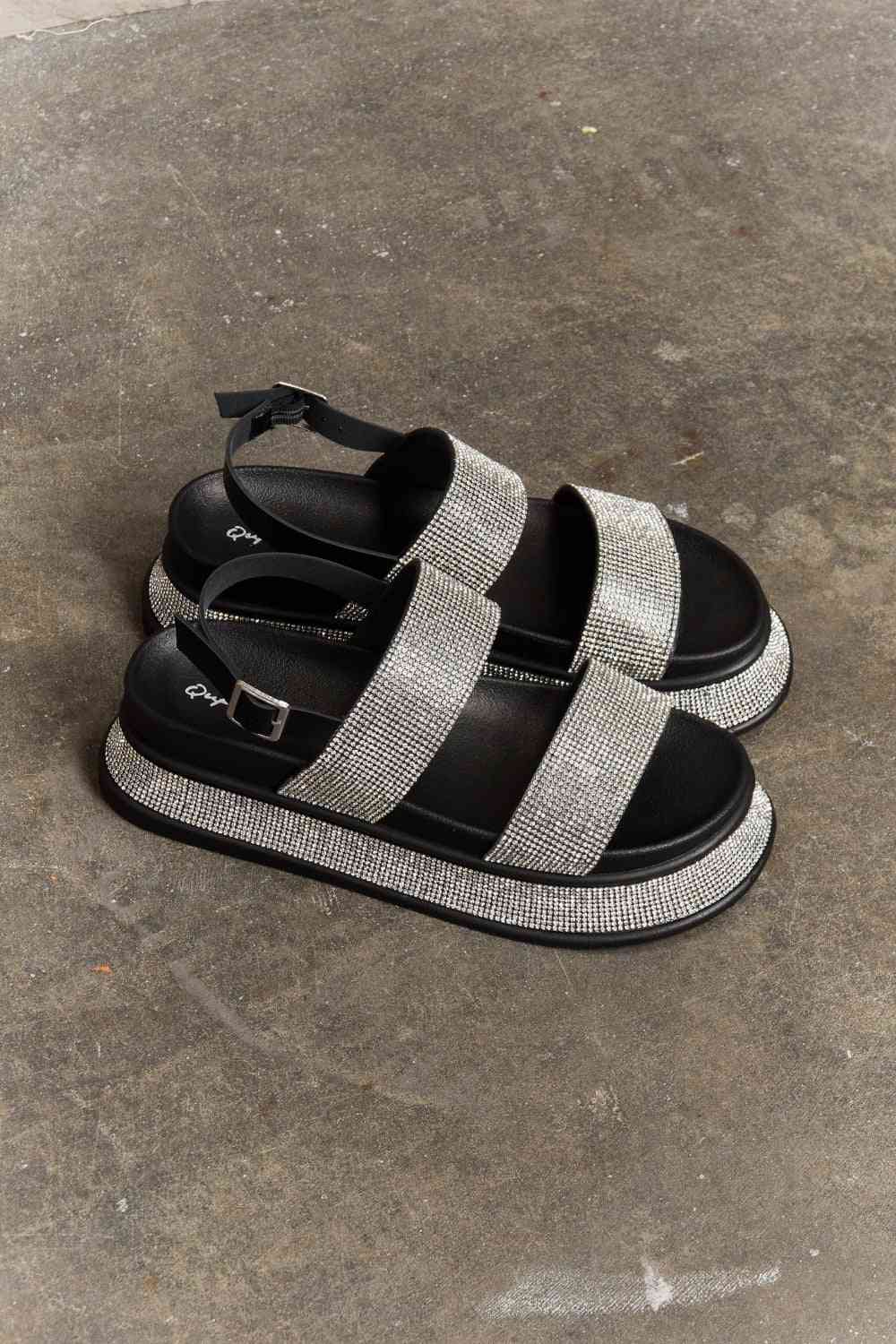 Shine On Platform Rhinestone Slingback Sandal - All Products - Shoes - 6 - 2024