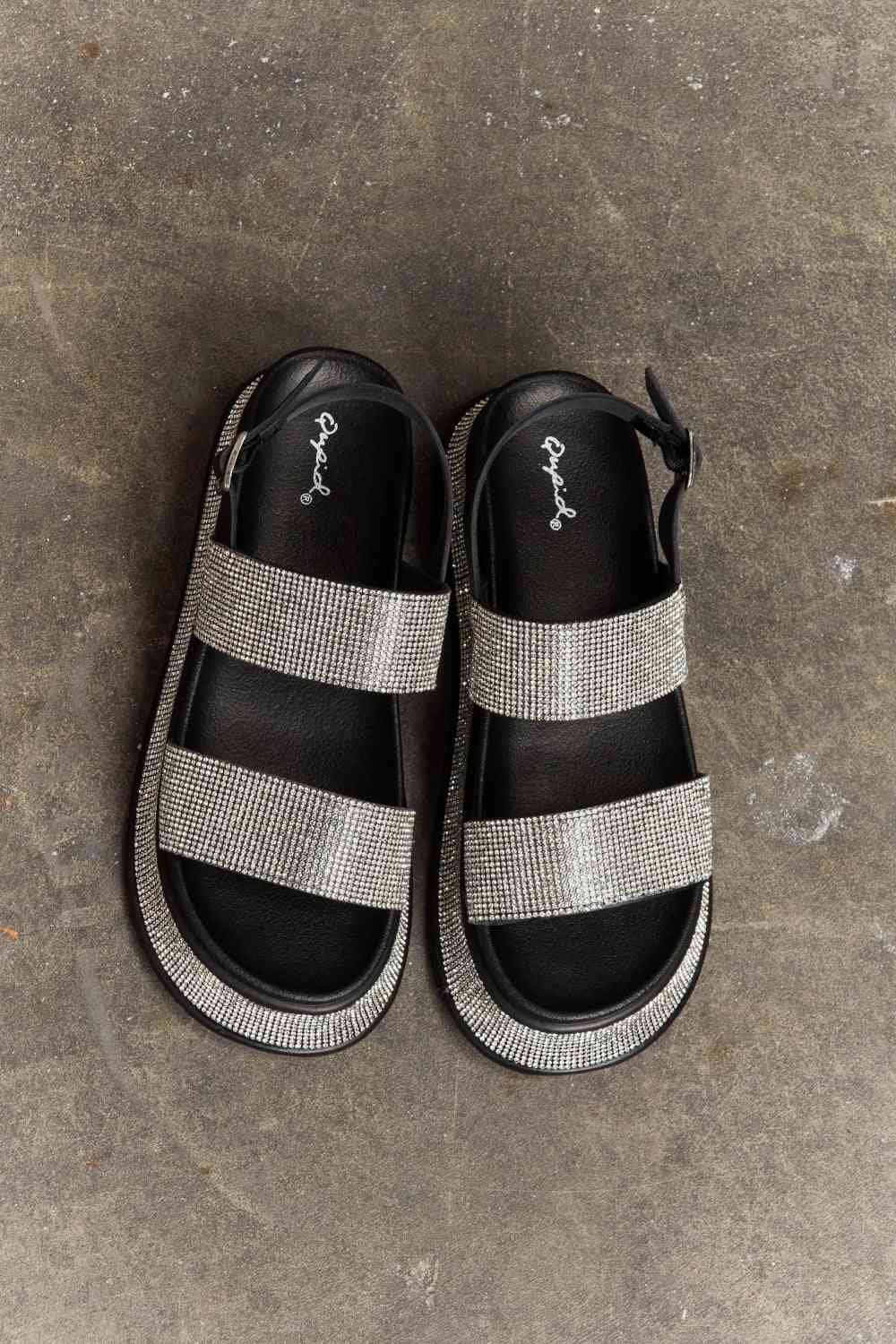 Shine On Platform Rhinestone Slingback Sandal - All Products - Shoes - 5 - 2024