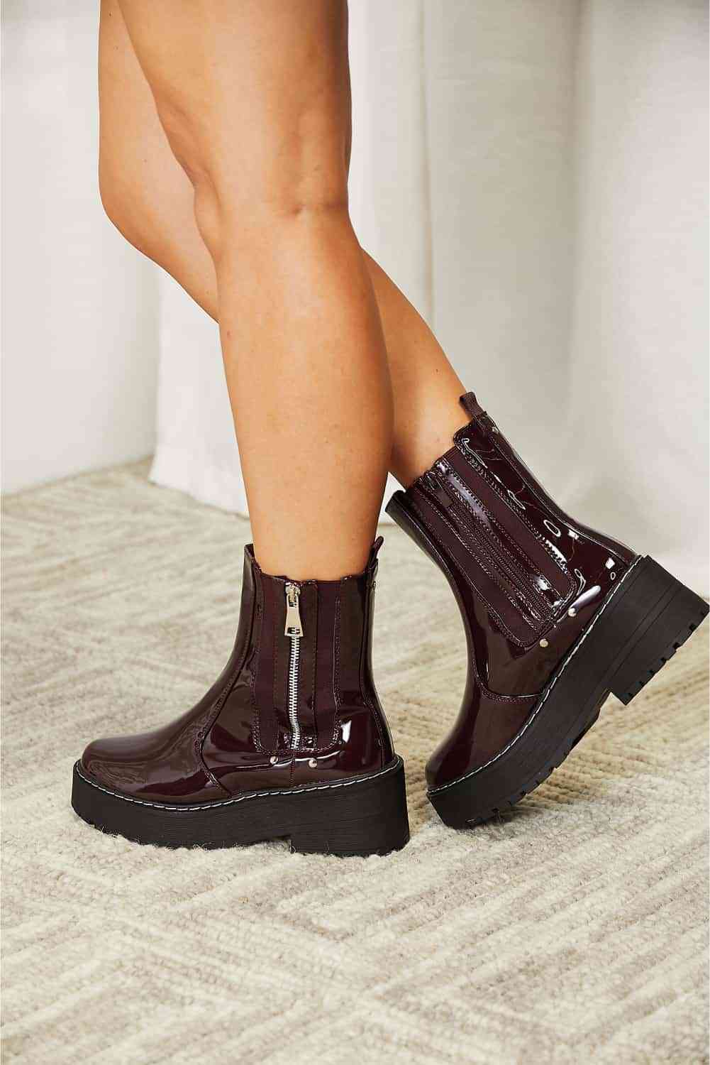 Side Zip Platform Boots - All Products - Shoes - 3 - 2024