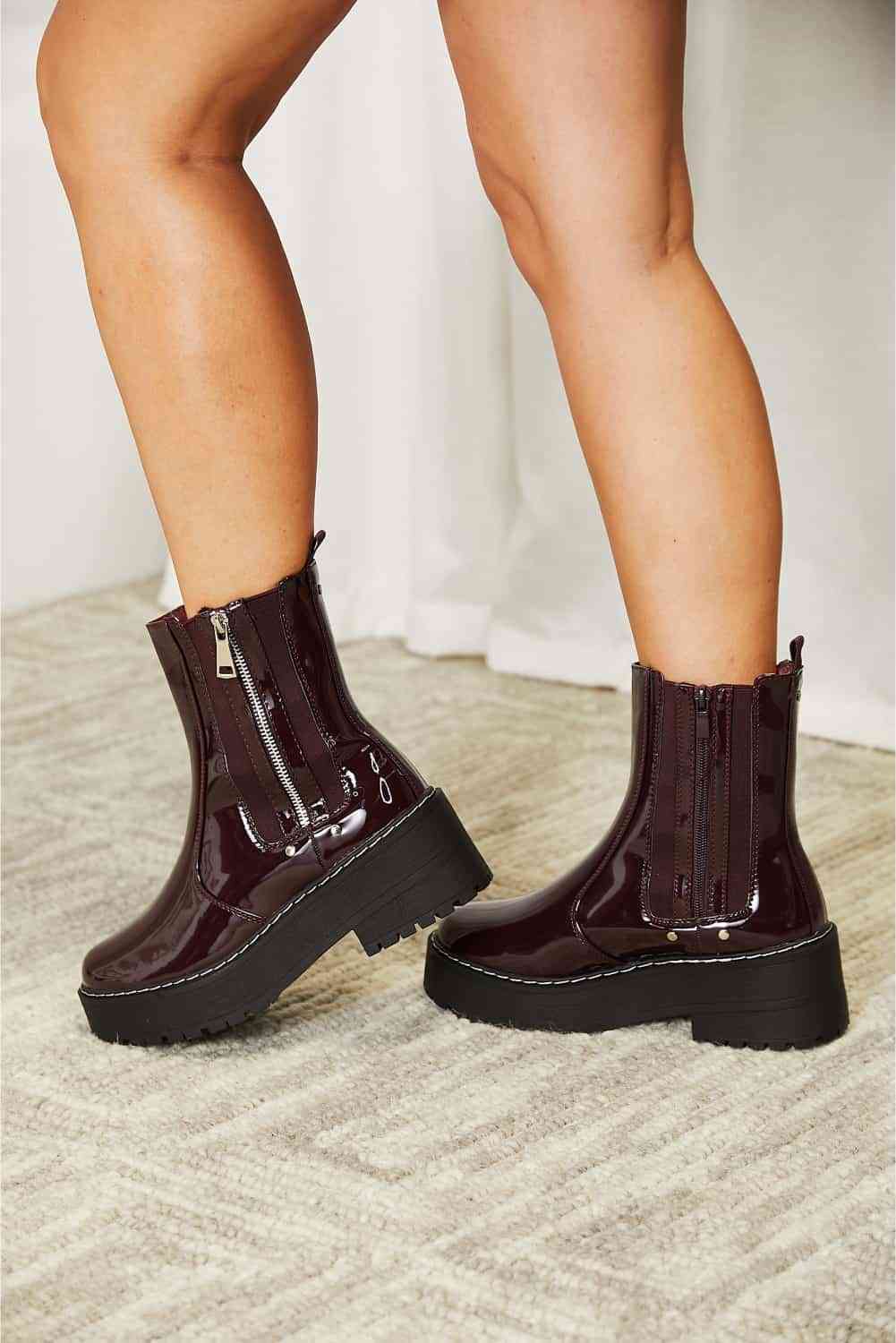 Side Zip Platform Boots - All Products - Shoes - 4 - 2024