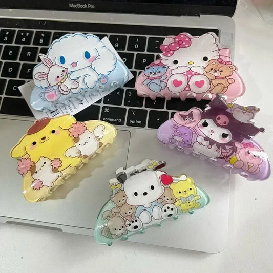 Small Animal Grip Clip: Cute Hello Kitty & Kuromi Cartoon Hairpin Set for Girls - All Products - Hair Pins - 1 - 2024